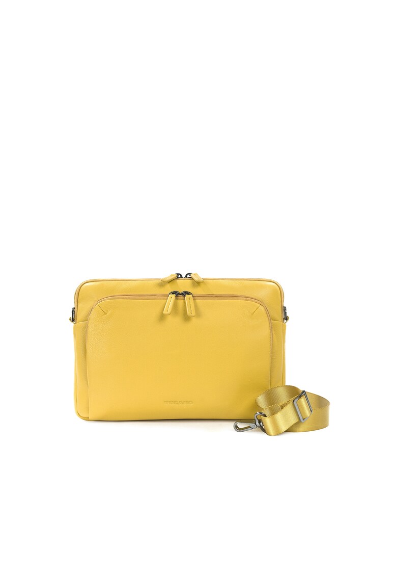Geanta unisex piele pentru laptop - Galben - 23 x 34 x 8.5 CM