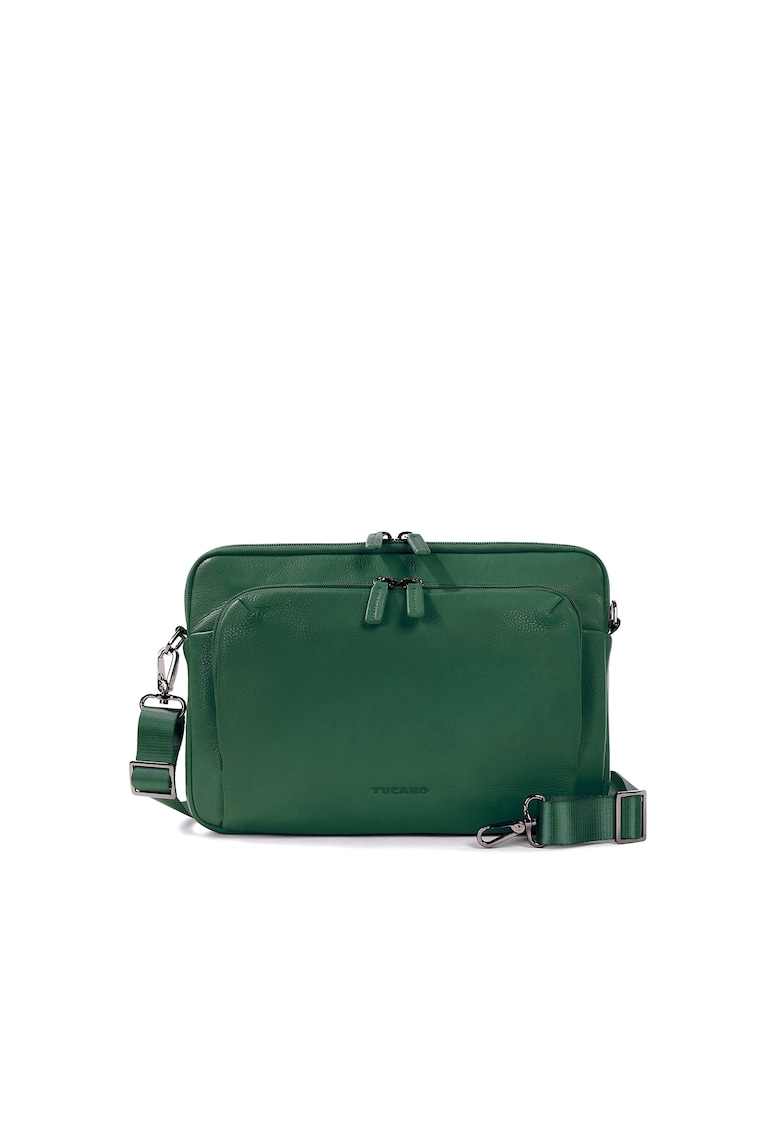Geanta unisex piele pentru laptop - Verde - 23 x 34 x 8.5 CM