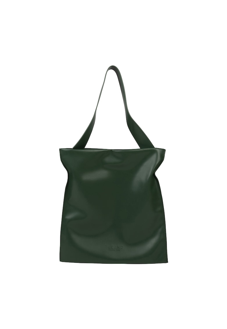 Geanta de piele ecologica cu bareta de umar - Verde englez