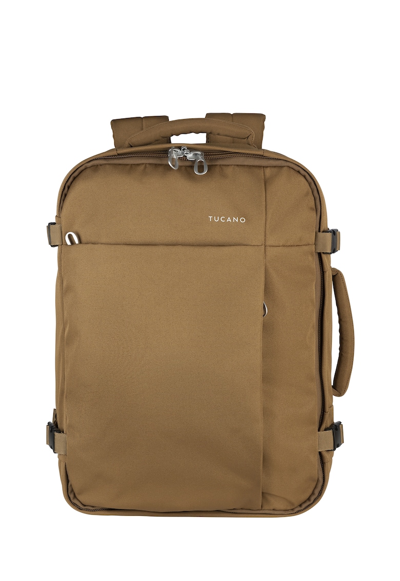 Rucsac cu bretele ajustabile si fermoar - Maro