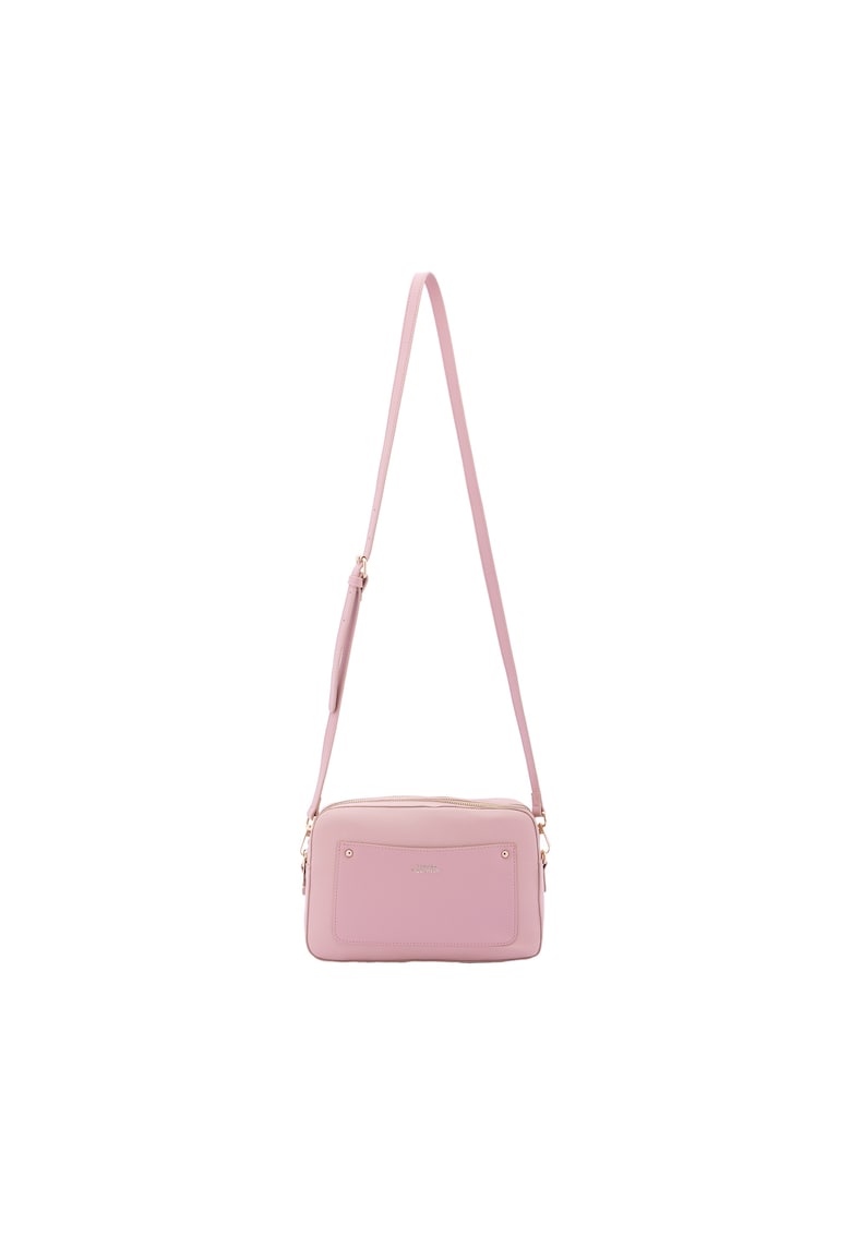 Geanta crossbody cu fermoar si bareta ajustabila