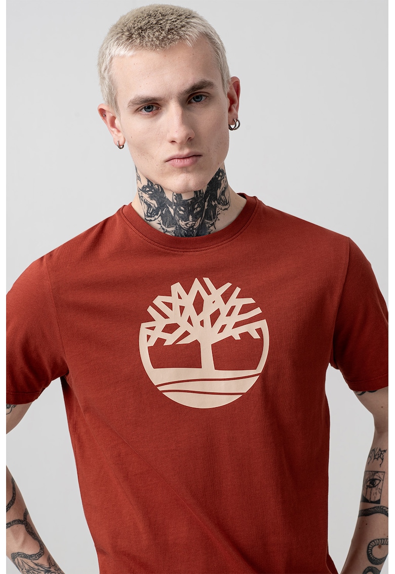 Tricou de bumbac cu logo Kennebec River Tree
