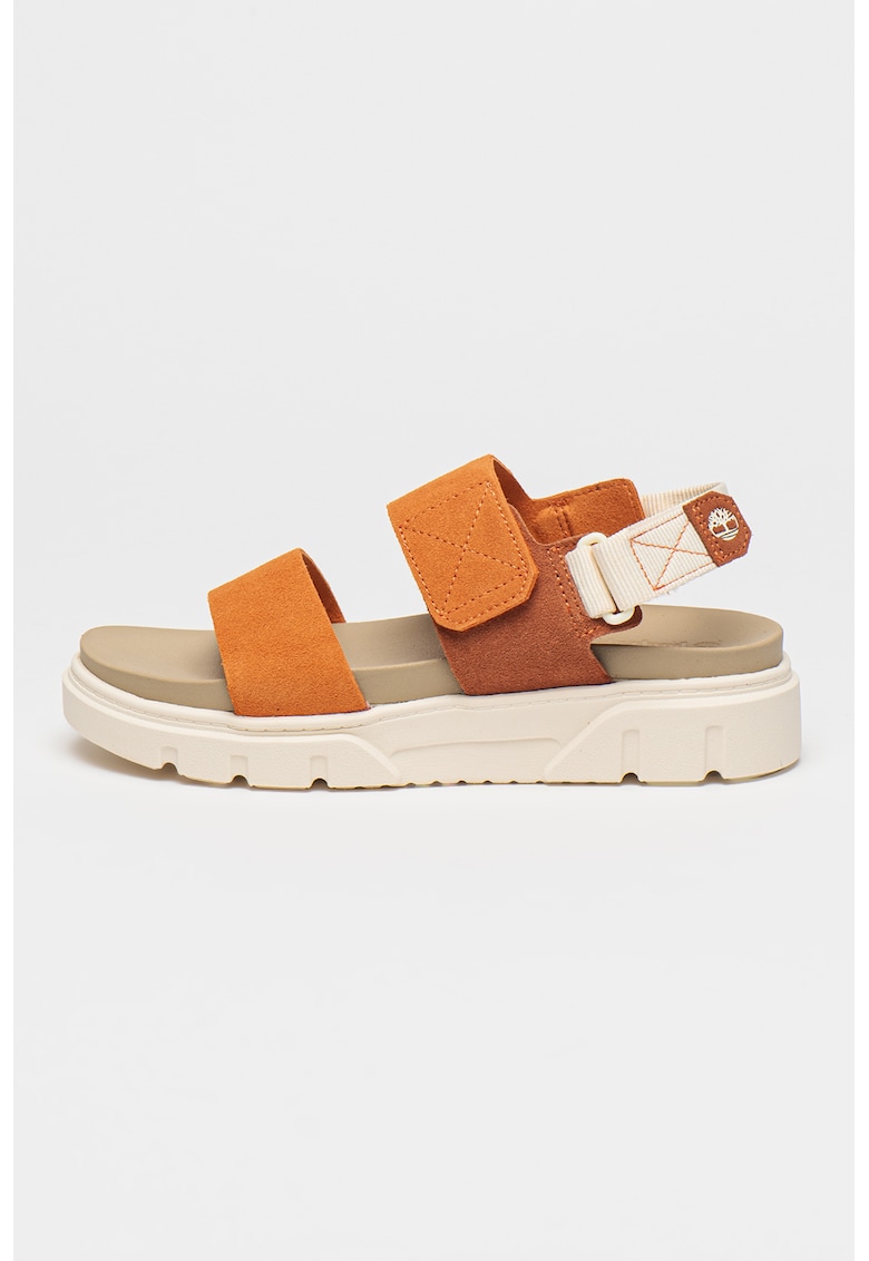 Sandale din piele intoarsa Greyfiel - Portocaliu/Caramel/Crem