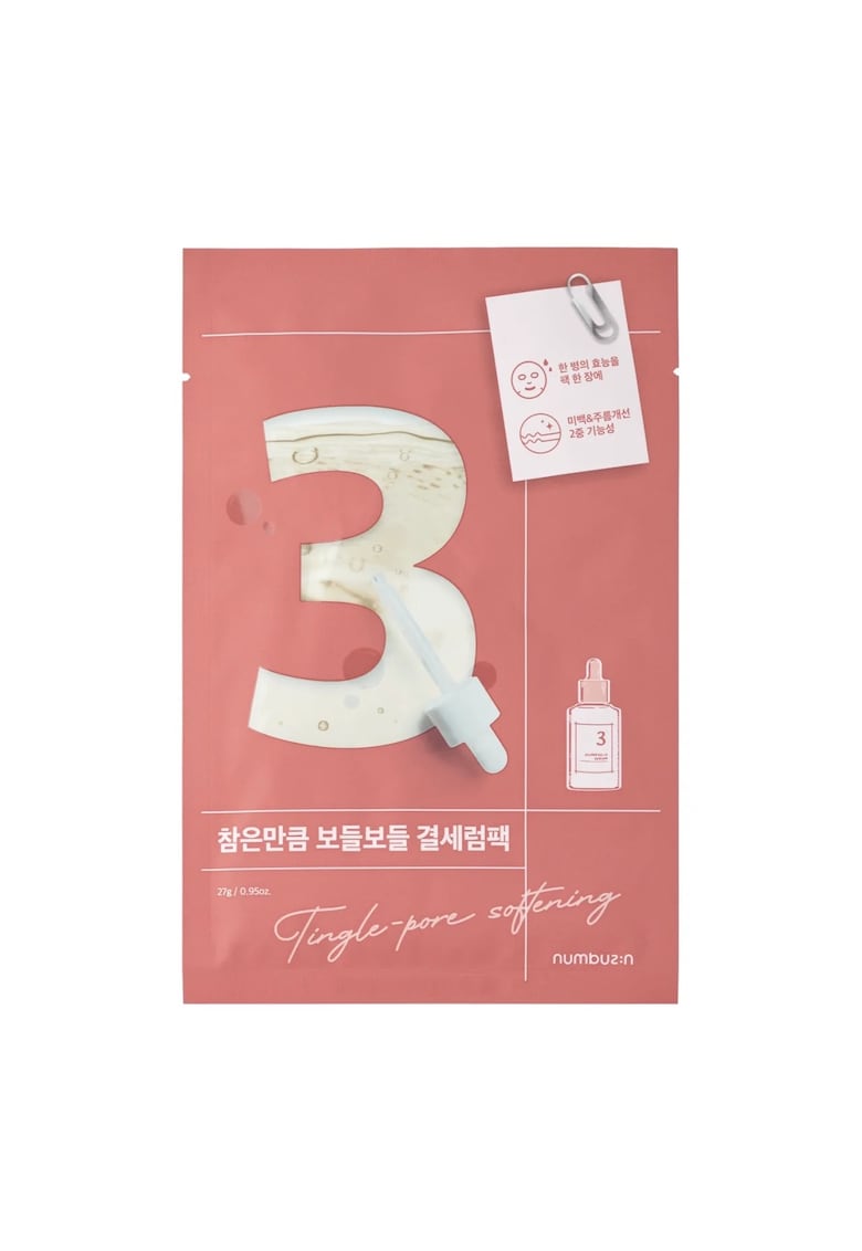 Masca de fata pentru minimizarea porilor No.3 Tingle-Pore Softening Sheet Mask - 27 ml