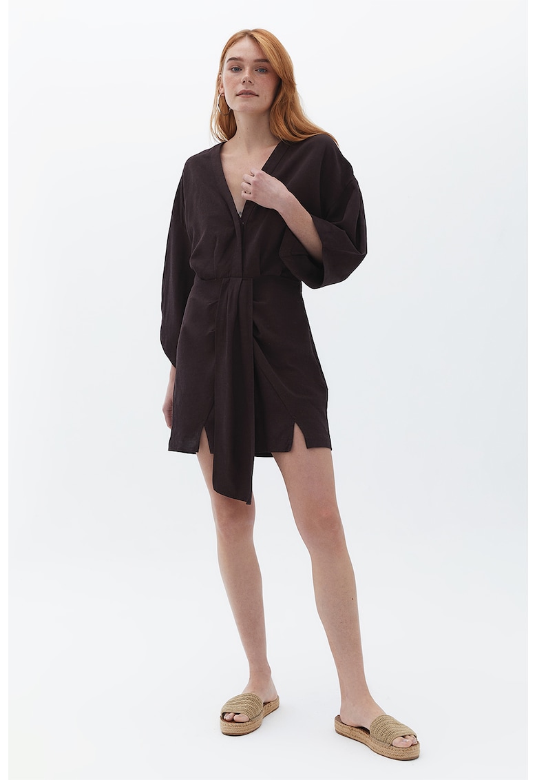 Rochie scurta din amestec de in