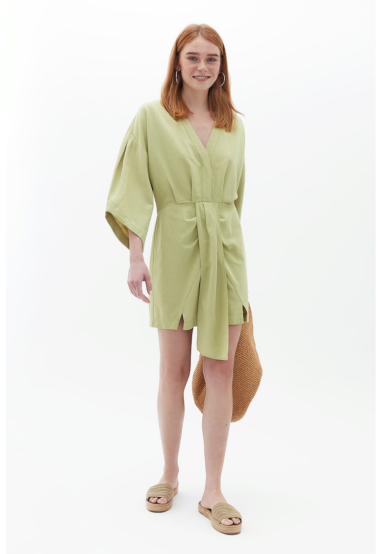 Rochie scurta din amestec de in