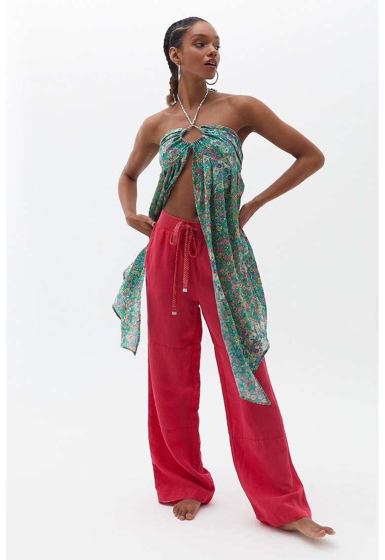 Bluza din amestec de bumbac cu imprimeu floral Bluza din amestec de bumbac cu imprimeu floral