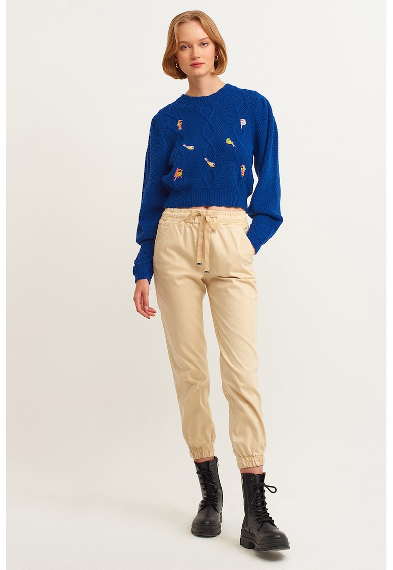 Pantaloni trei sferturi din amestec de lyocell