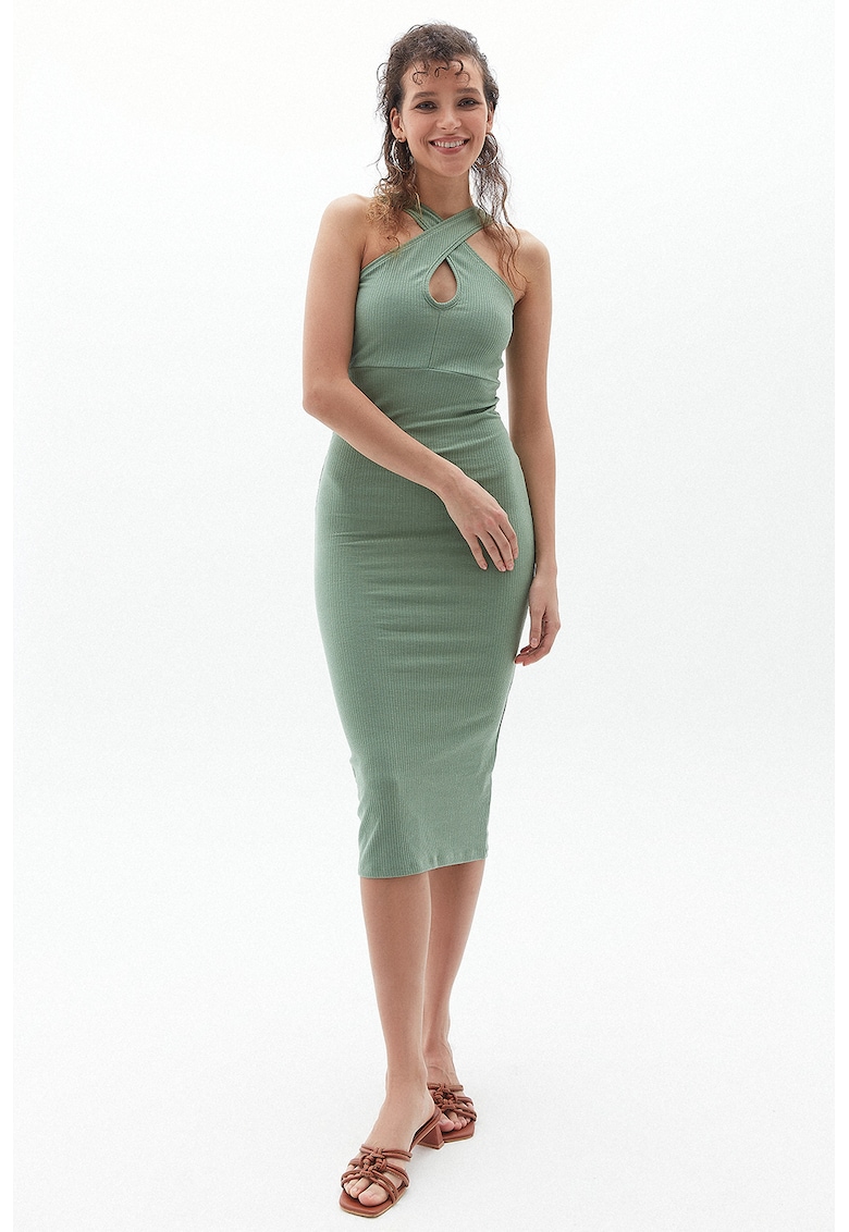 Rochie cambrata cu bretele incrucisate