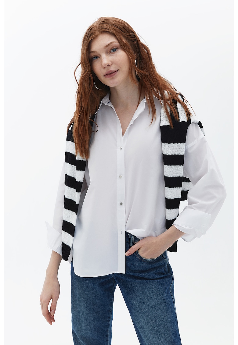 Camasa uni din amestec de bumbac