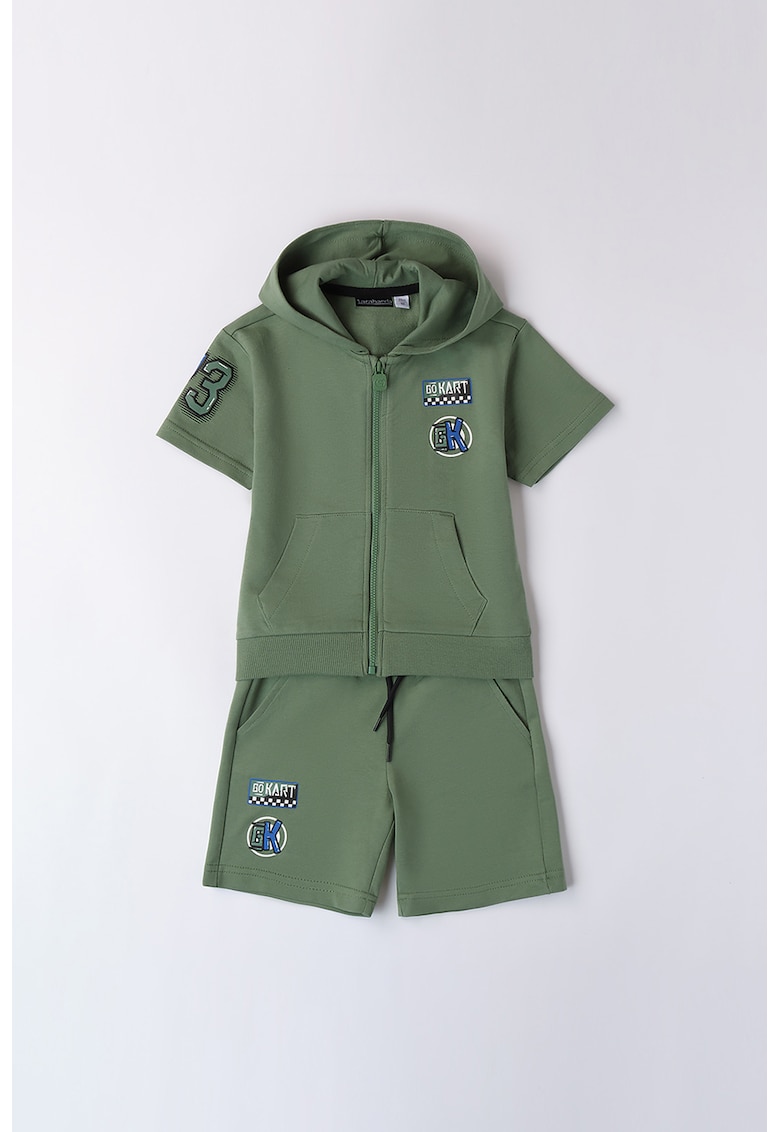 Set de pantaloni scurti si hanorac din bumbac - 2 Piese