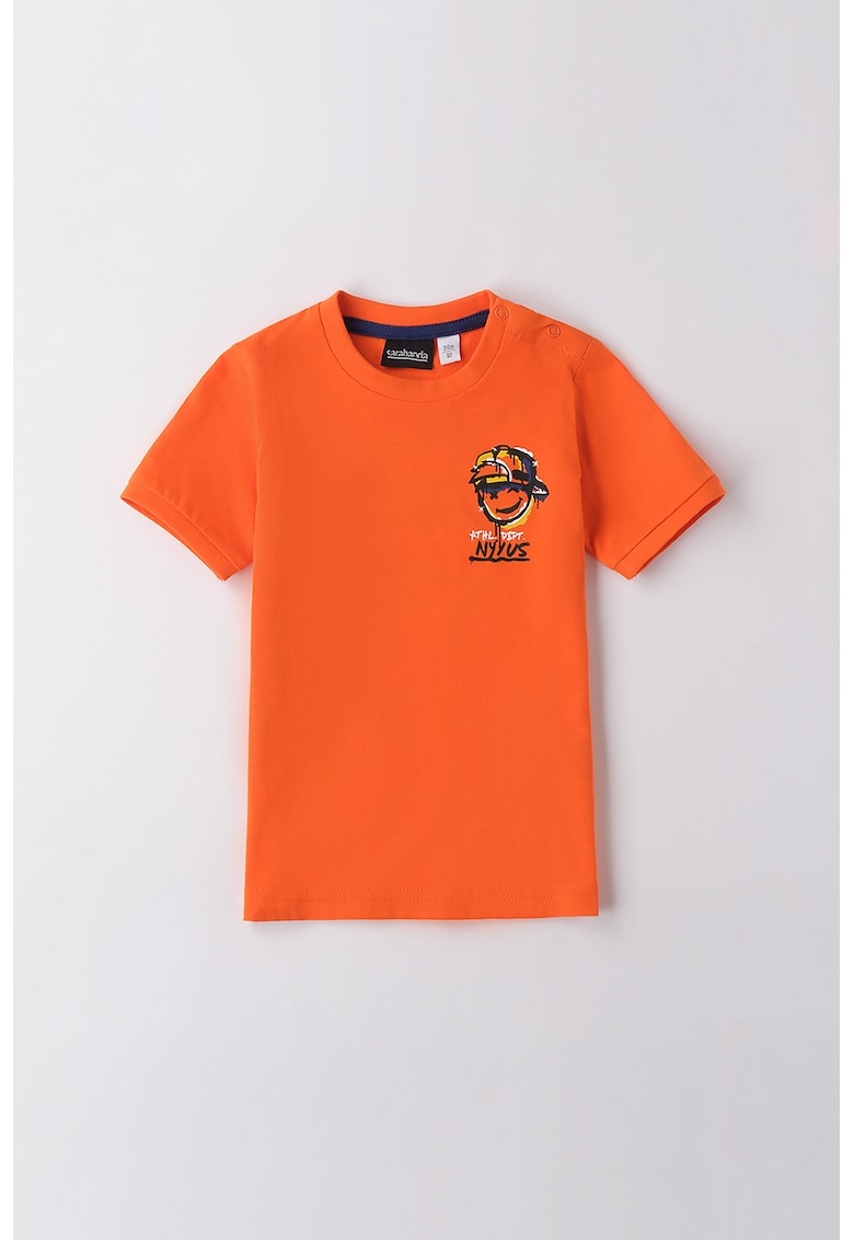 Tricou din bumbac cu design grafic Tricou din bumbac cu design grafic