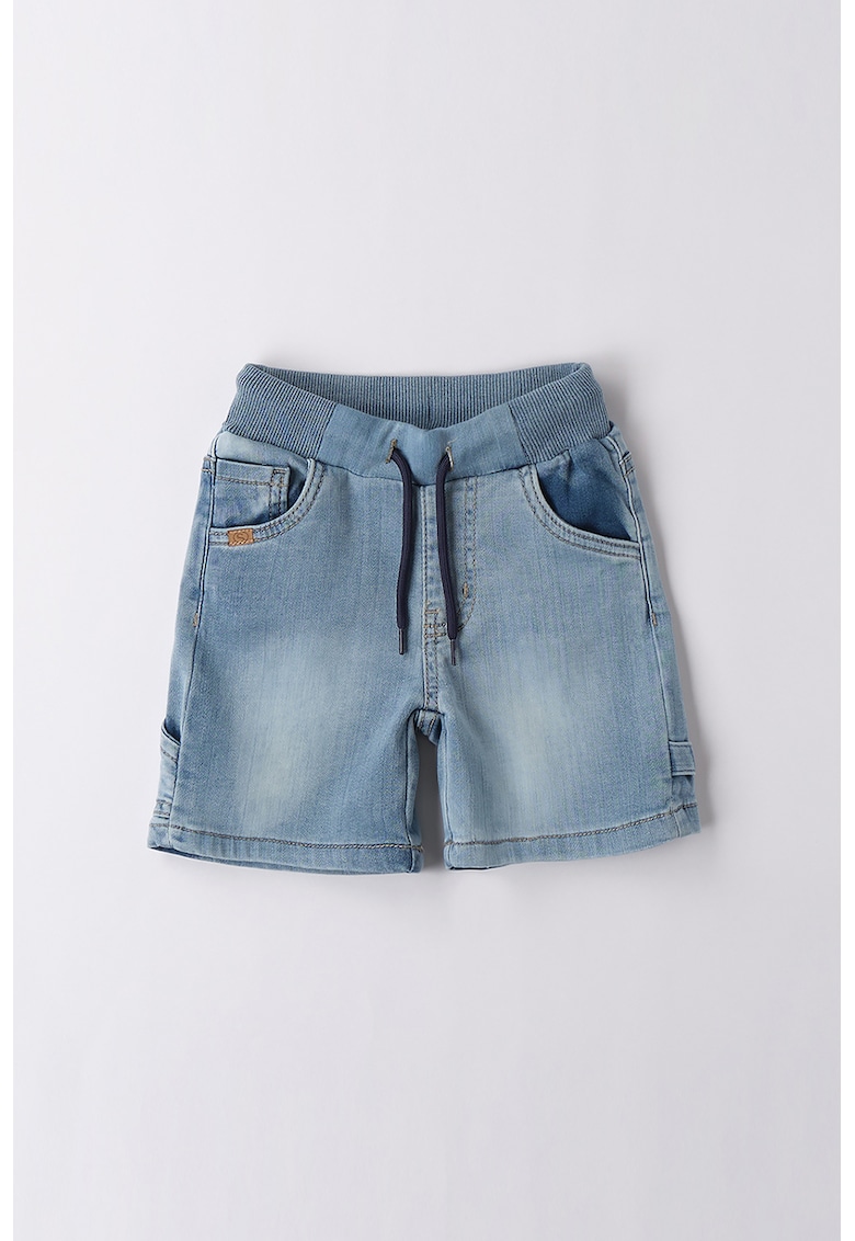 Pantaloni scurti cu aspect de denim - Albastru lavanda