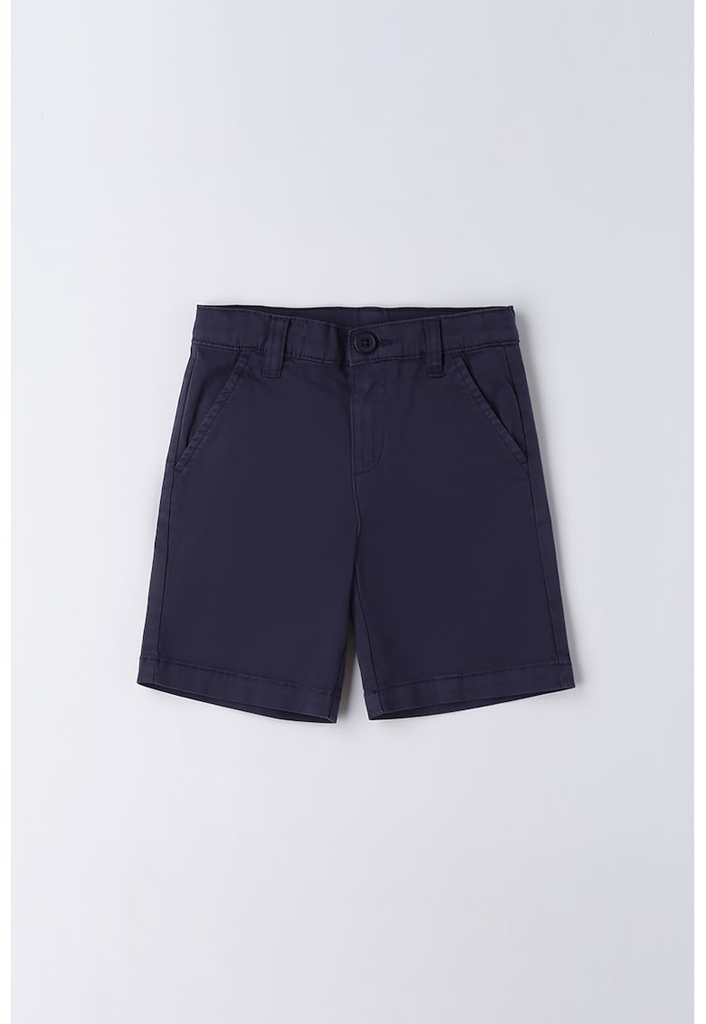 Pantaloni scurti din amestec de bumbac cu model uni