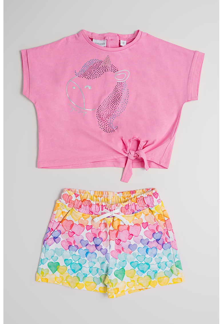 Set de tricou si pantaloni scurti din bumbac - 2 piese