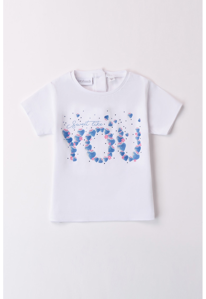 Tricou cu imprimeu inimi