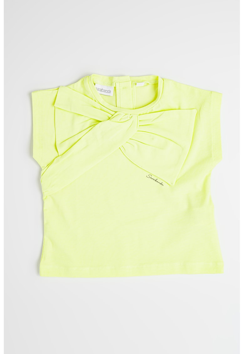 Tricou regular fit cu aplicatie cu funda - Galben pai