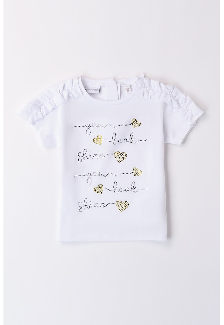 Tricou cu aplicatii din strasuri