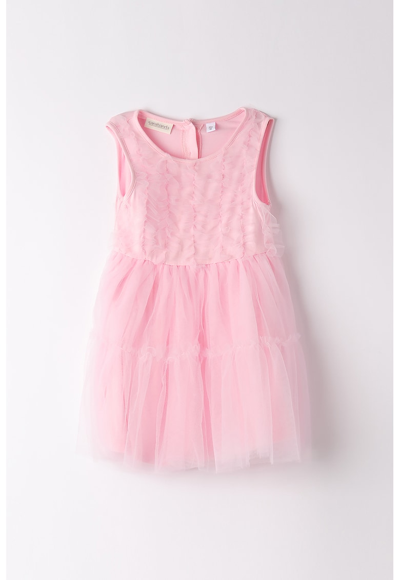 Rochie cu aplicatii din tul - fara maneci