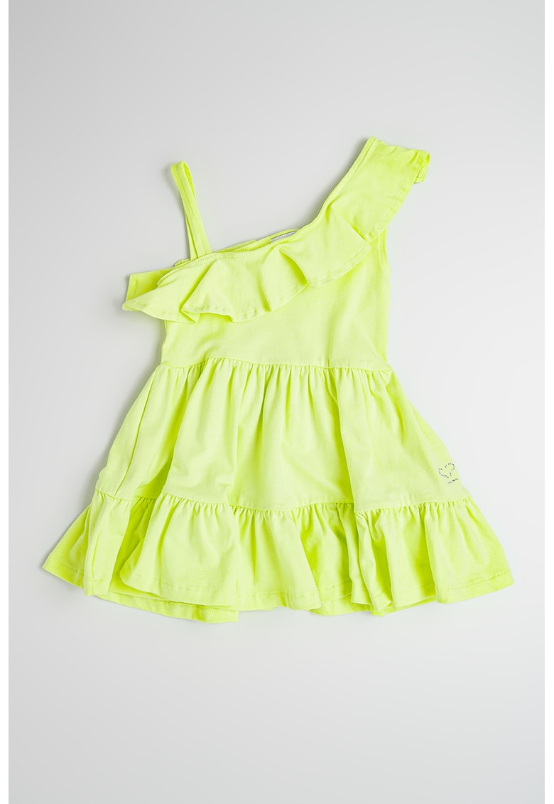 Rochie din amestec de bumbac cu decolteu pe un umar