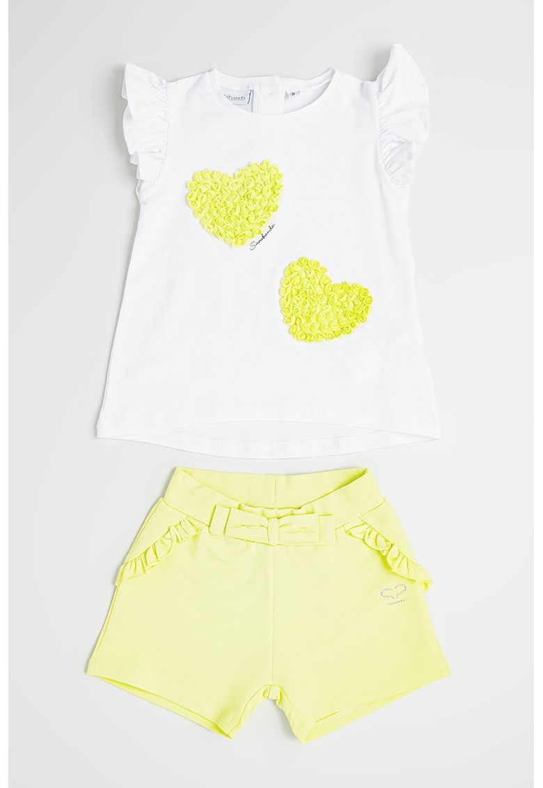 Set de tricou si pantaloni scurti din amestec de bumbac - 2 piese