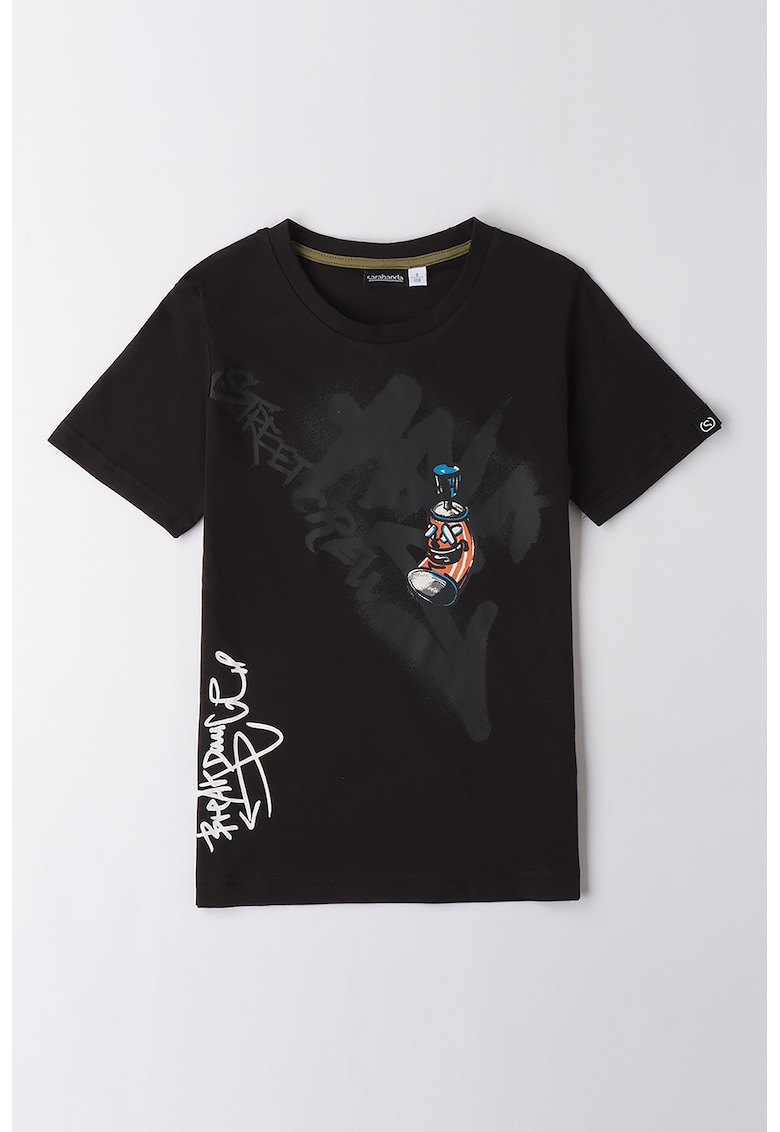 Tricou cu decolteu rotund si imprimeu