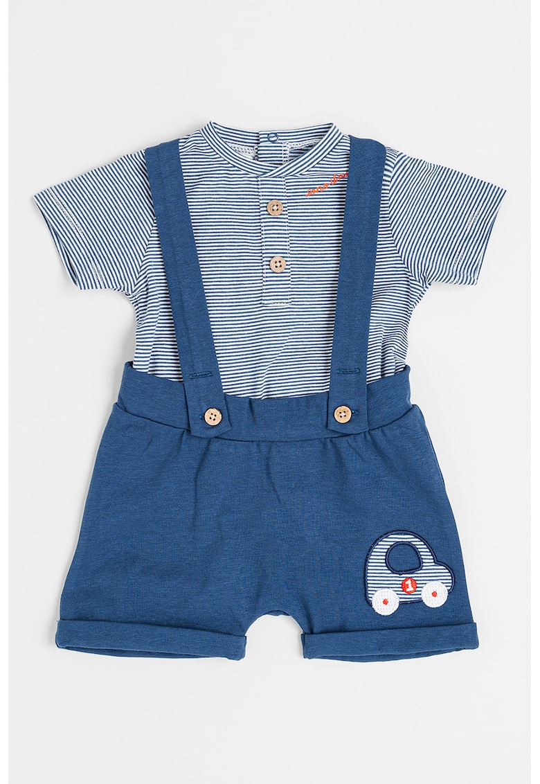 Set de tricou si salopeta din amestec de bumbac - 2 piese
