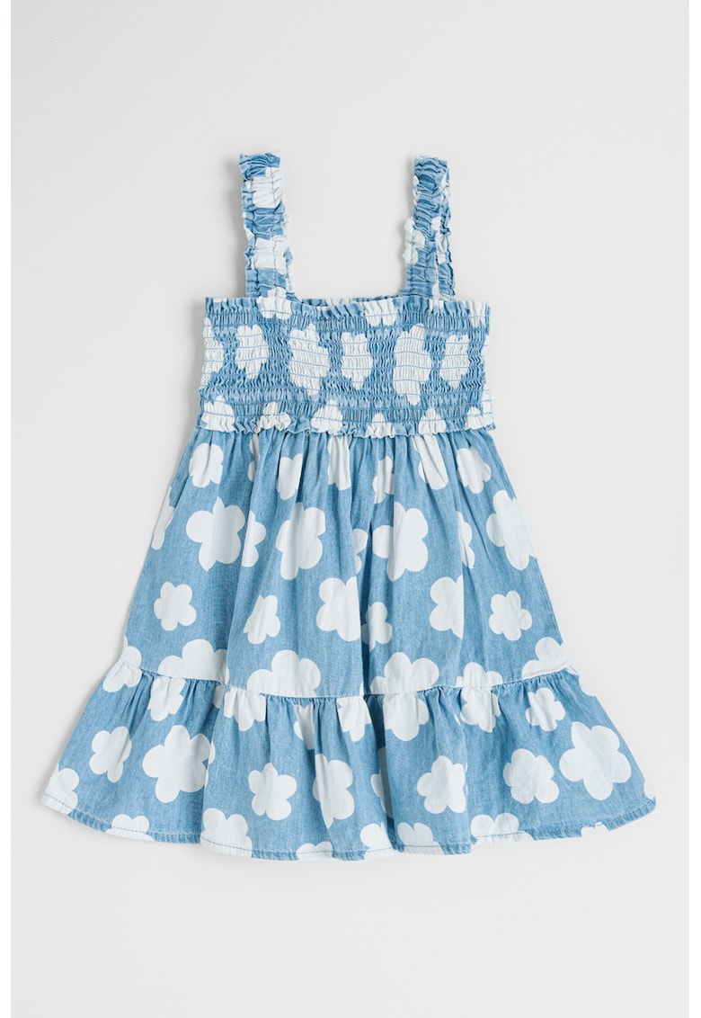 Rochie din denim cu imprimeu floral