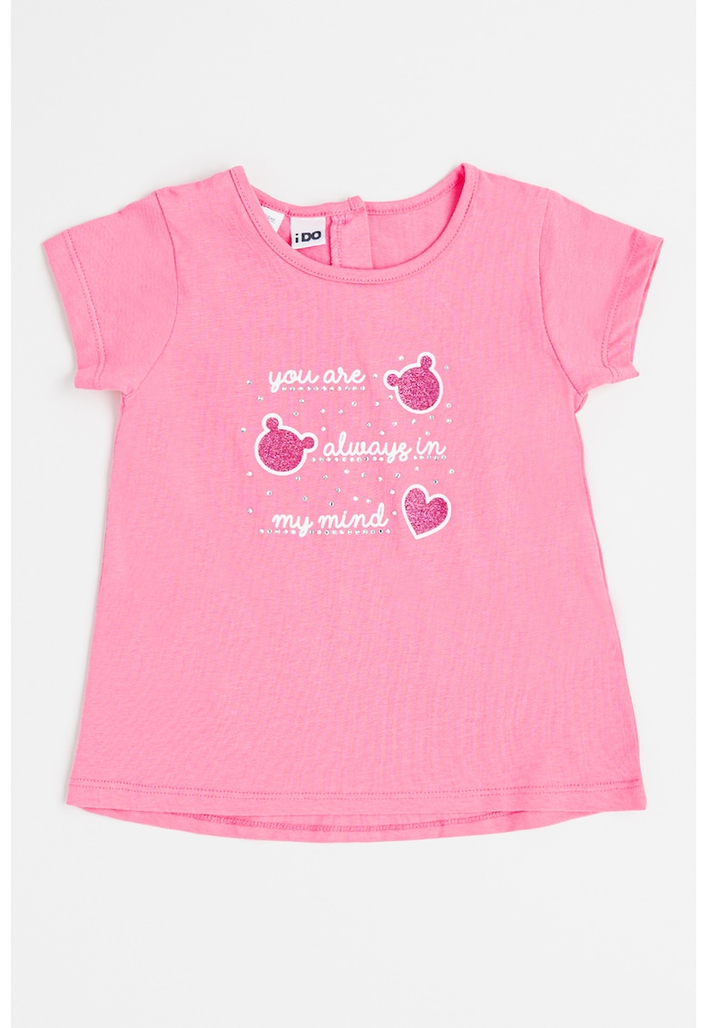 Tricou din bumbac cu croiala in A Tricou din bumbac cu croiala in A