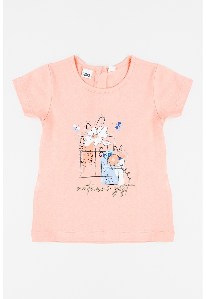 Tricou cu decolteu rotund si imprimeu