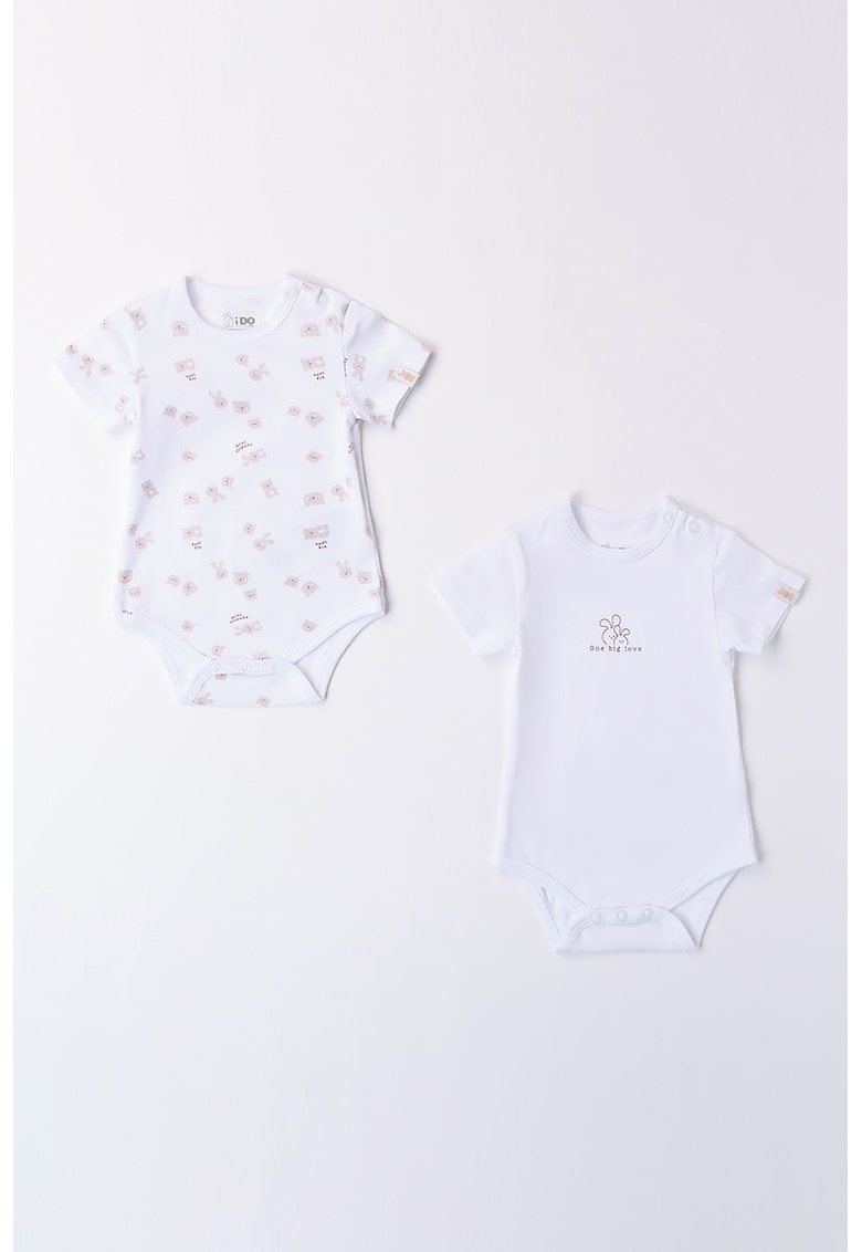 Set de body-uri din amestec de bumbac - 2 piese