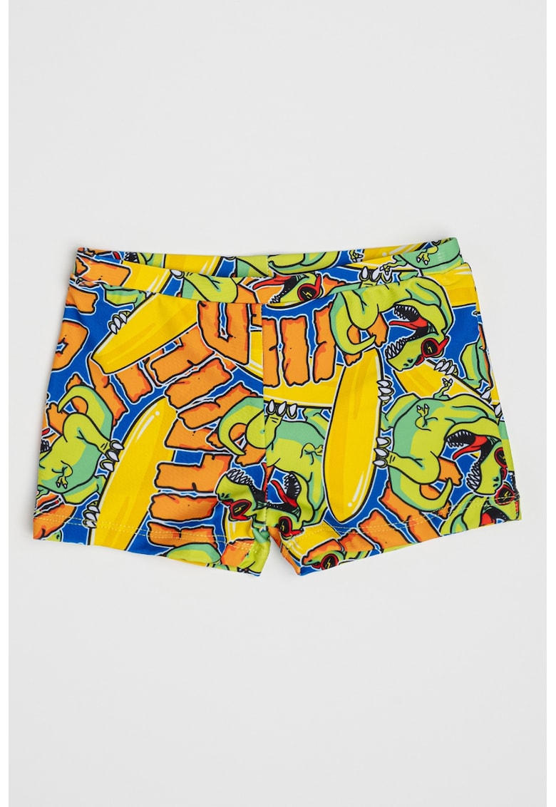 Pantaloni scurti cu imprimeu si talie elastica