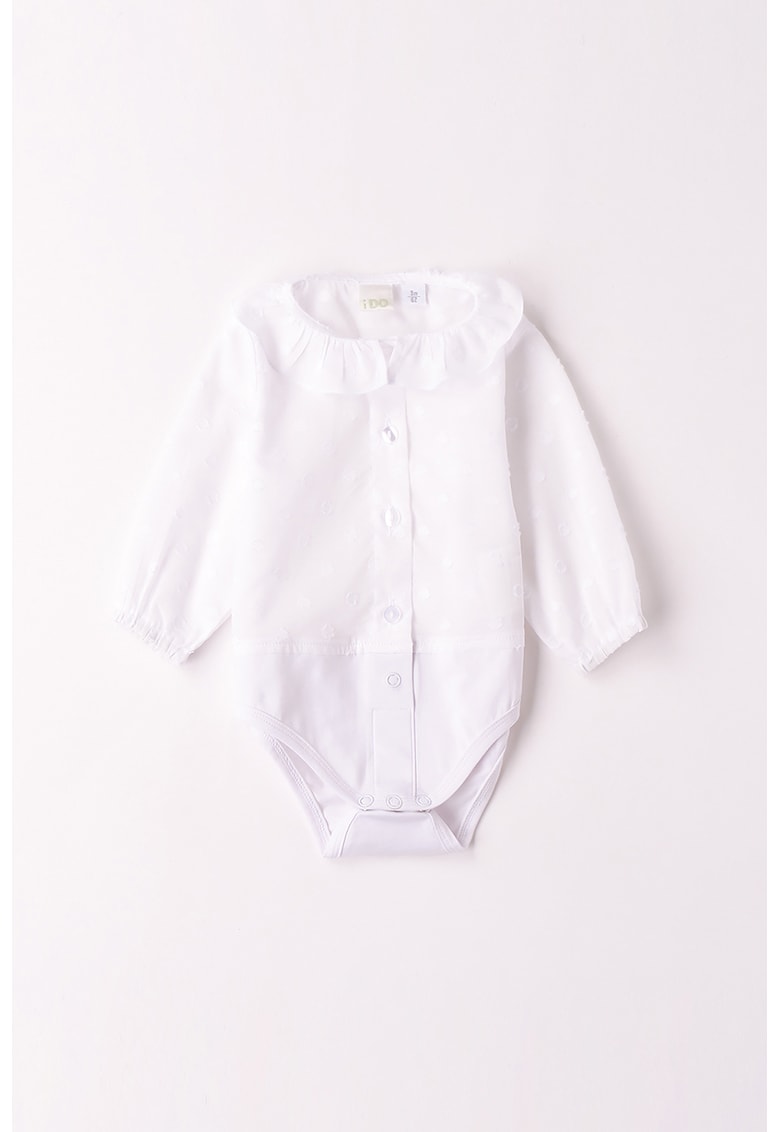 Body de bumbac cu decolteu cu volane Body de bumbac cu decolteu cu volane