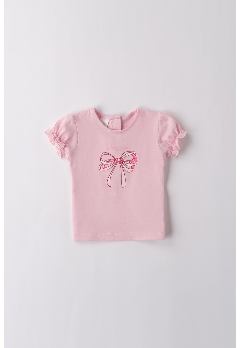 Tricou cu imprimeu grafic - Roz pastel