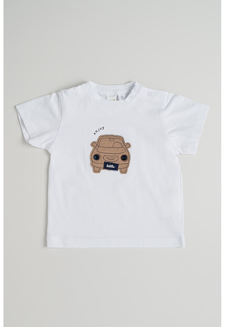 Tricou din bumbac cu imprimeu grafic - Alb optic