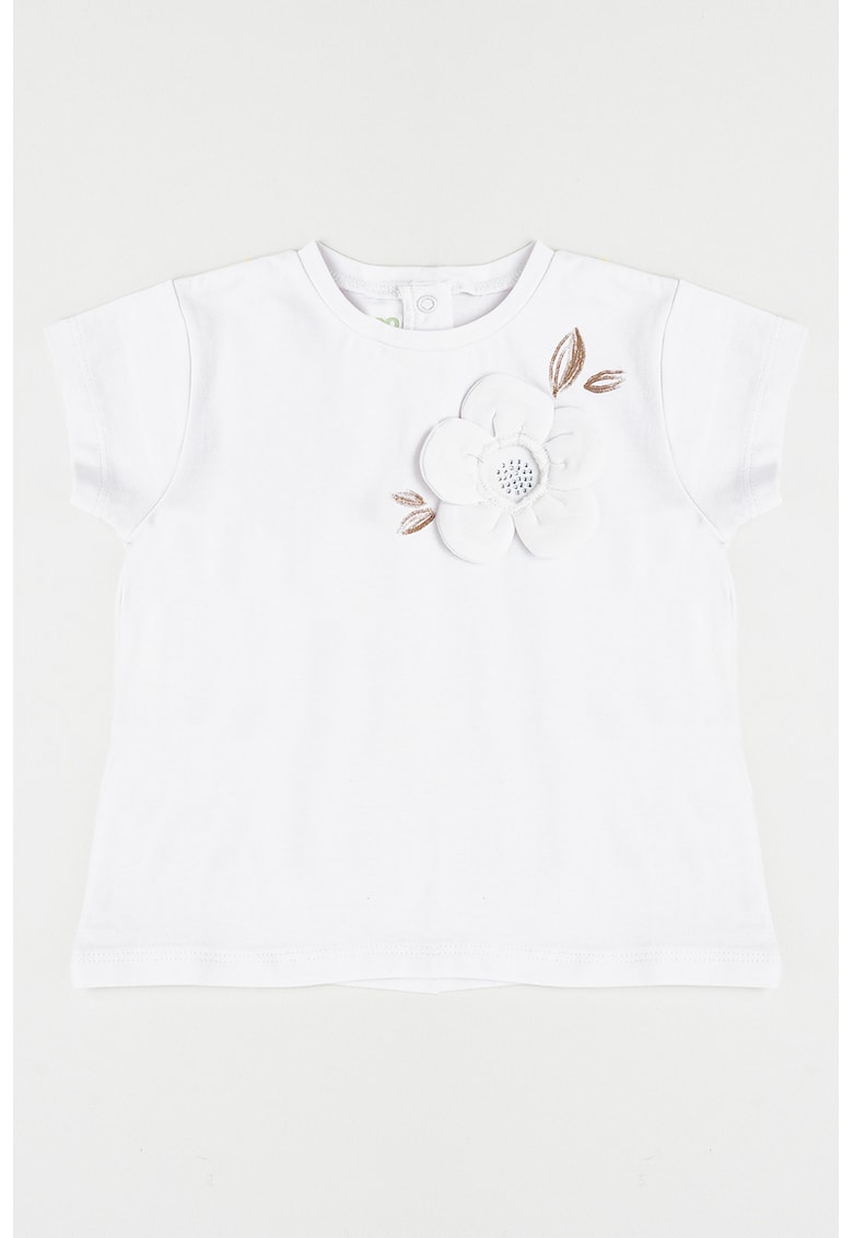 Tricou cu aplicatie in forma de floare Tricou cu aplicatie in forma de floare
