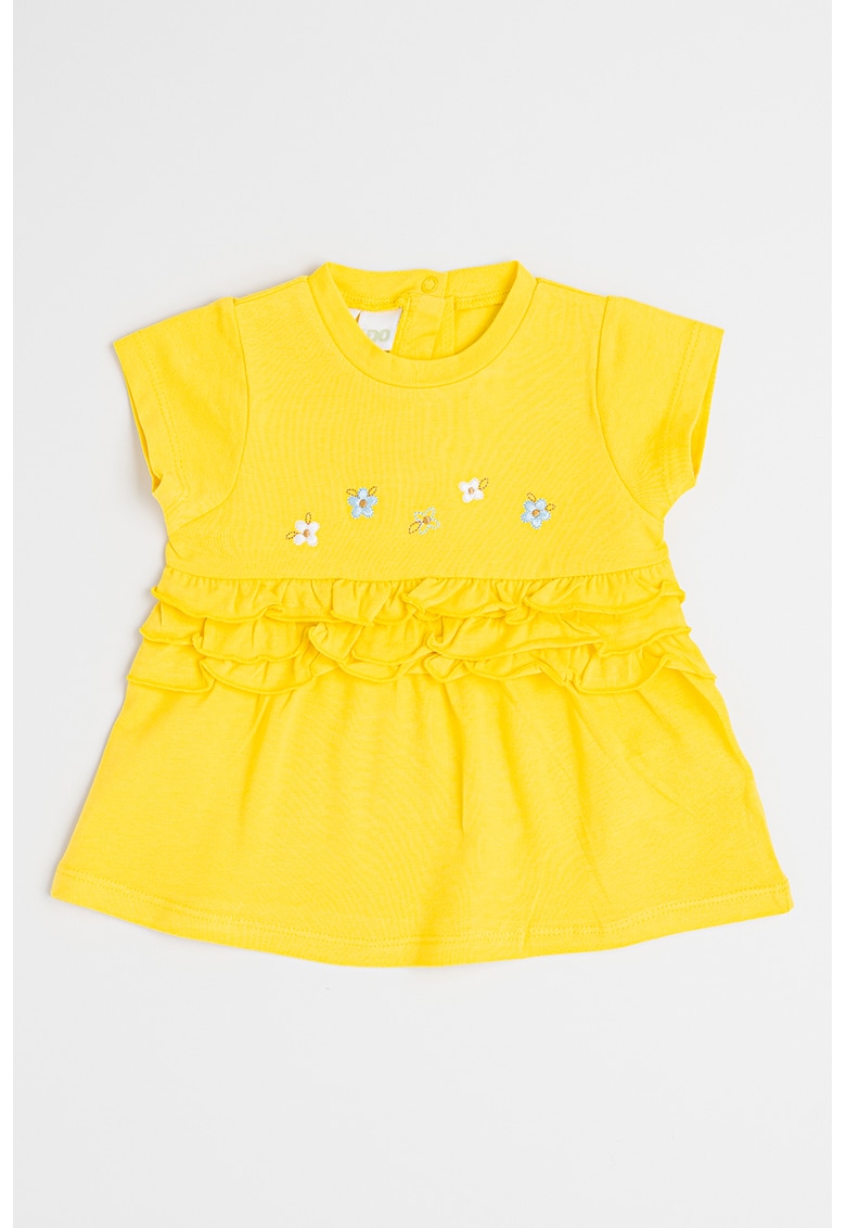 Rochie din amestec de bumbac cu decolteu la baza gatului