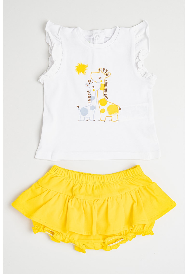 Set de tricou si pantaloni scurti din amestec de bumbac - 2 piese