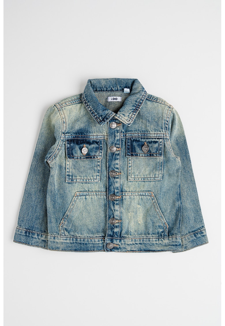 Jacheta din denim cu nasturi