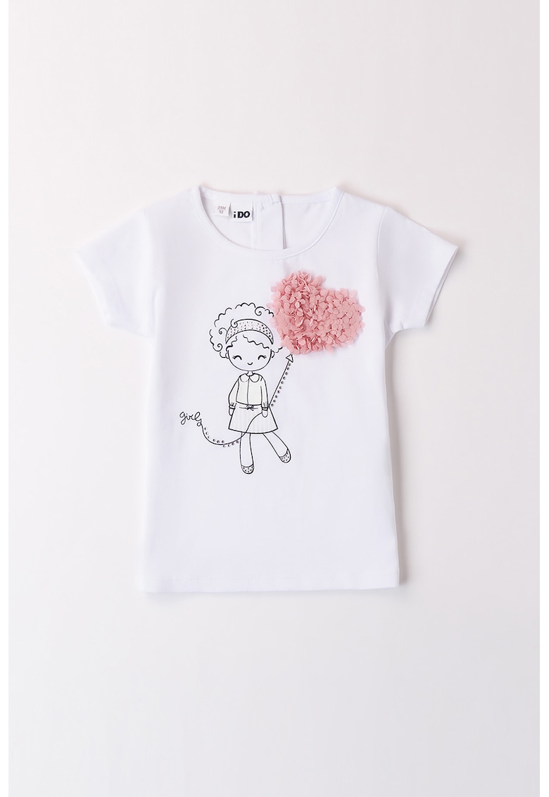 Trening cu strasuri si imprimeu - Roz pastel/Negru stins/Alb optic