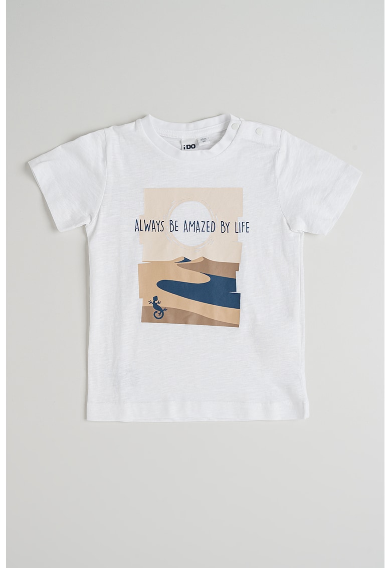 Tricou cu imprimeu grafic si text Tricou cu imprimeu grafic si text