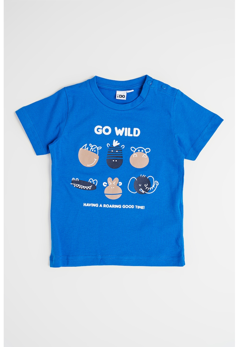 Tricou din bumbac cu imprimeu - Albastru royal