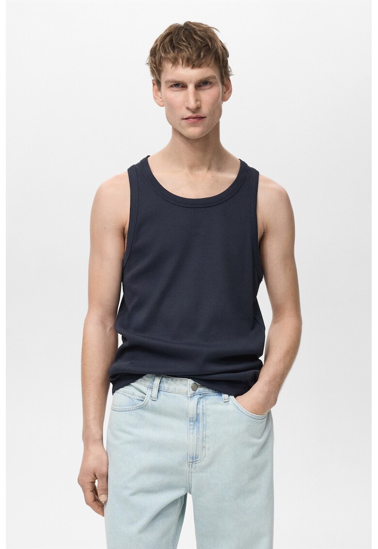 Top slim fit - Negru