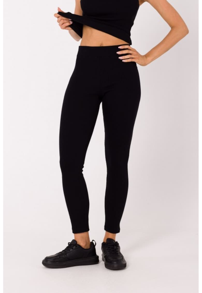 Colanti lungi din tricotaj cu nervuri -