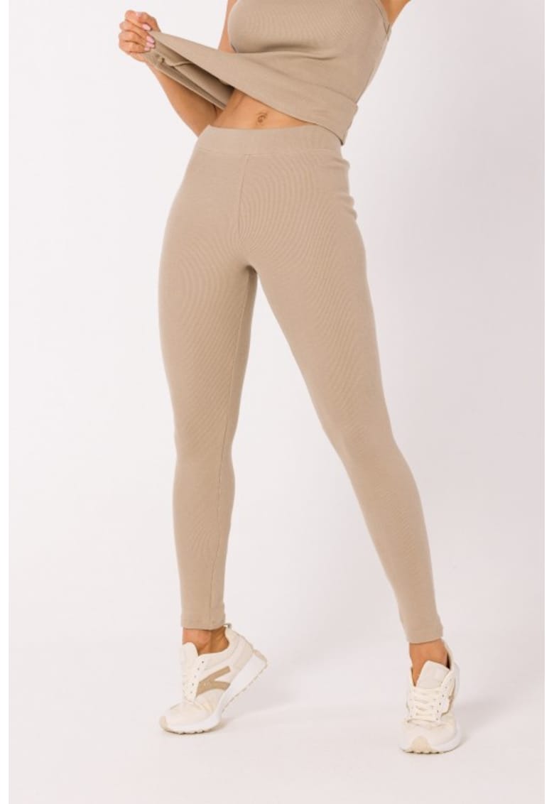 Colanti lungi din tricotaj cu nervuri -