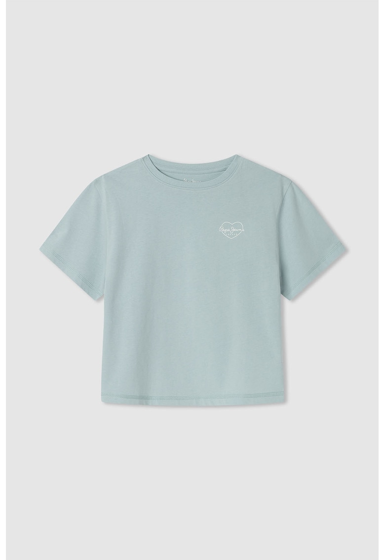 Tricou de bumbac cu logo discret