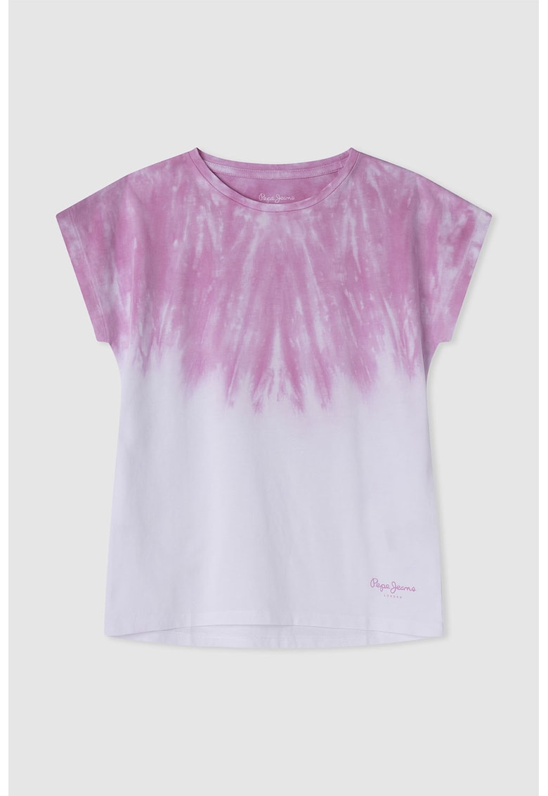 Tricou de bumbac cu model tie-dye