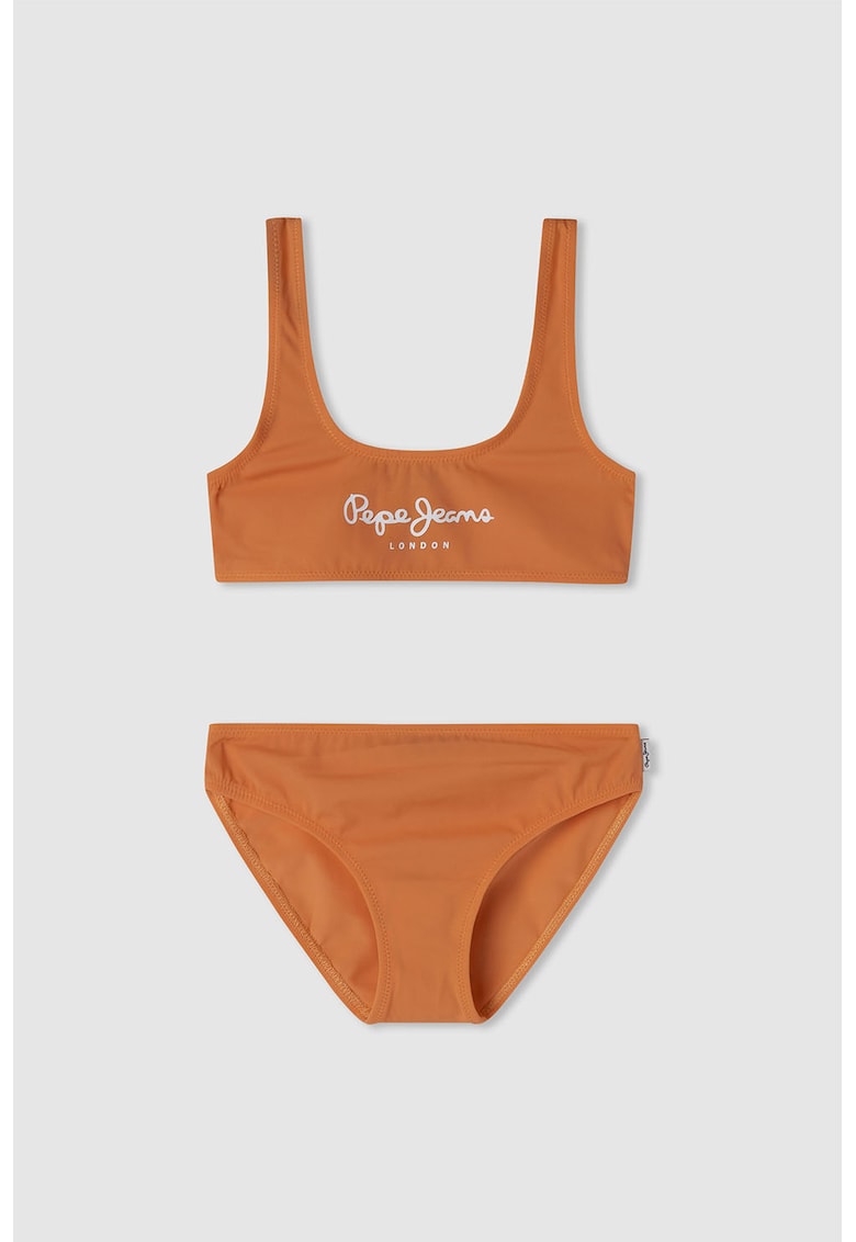 Costum de baie din doua piese cu logo