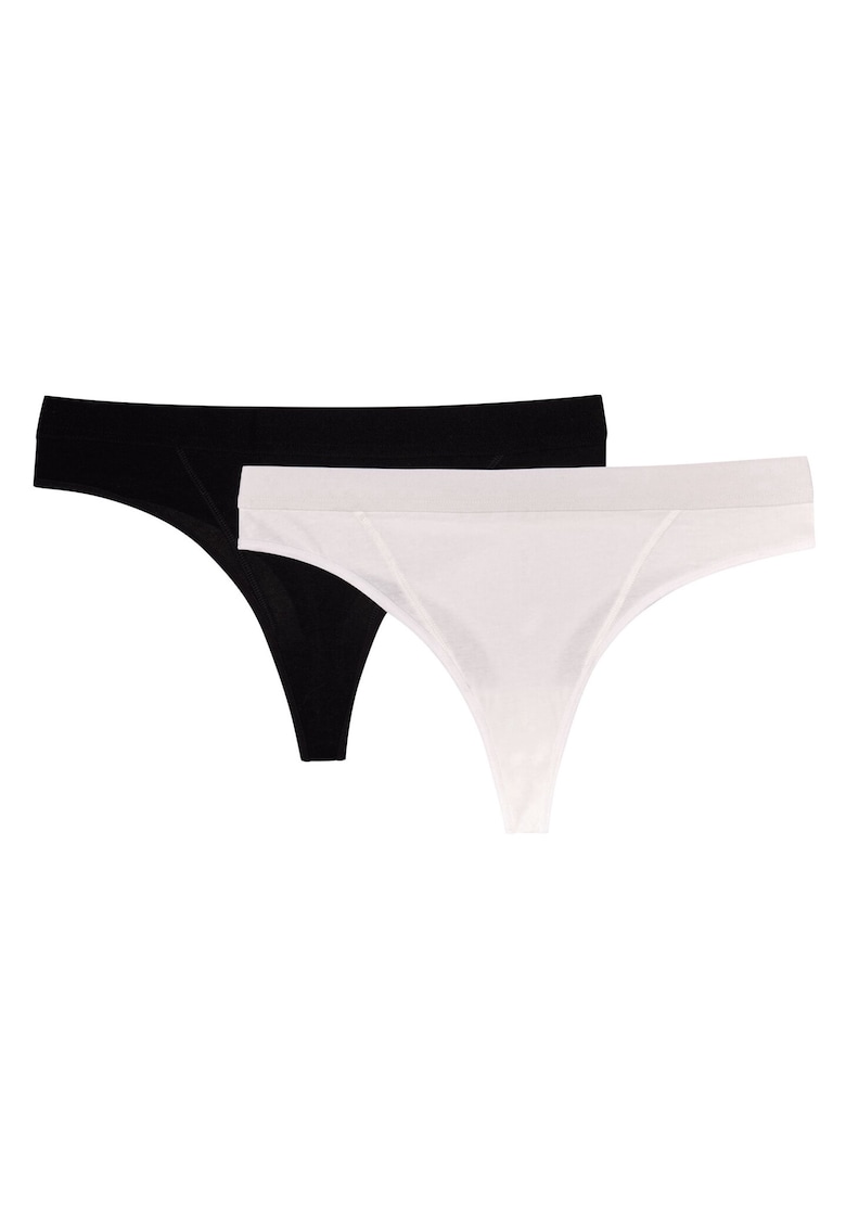 Chiloti figi League set de 2 Alb crem - czarny