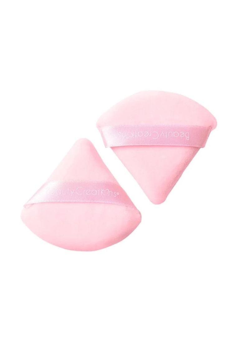 Aplicator pentru pudra Set Puff Puff 2 Piece Triangle Blender Pink Aplicator pentru pudra Set Puff Puff 2 Piece Triangle Blender Pink